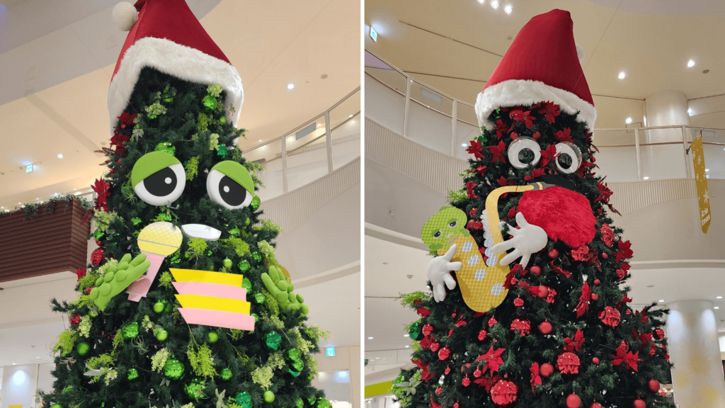 ガチャピン＆ムックのクリスマスツリー（アリオ橋本）画像