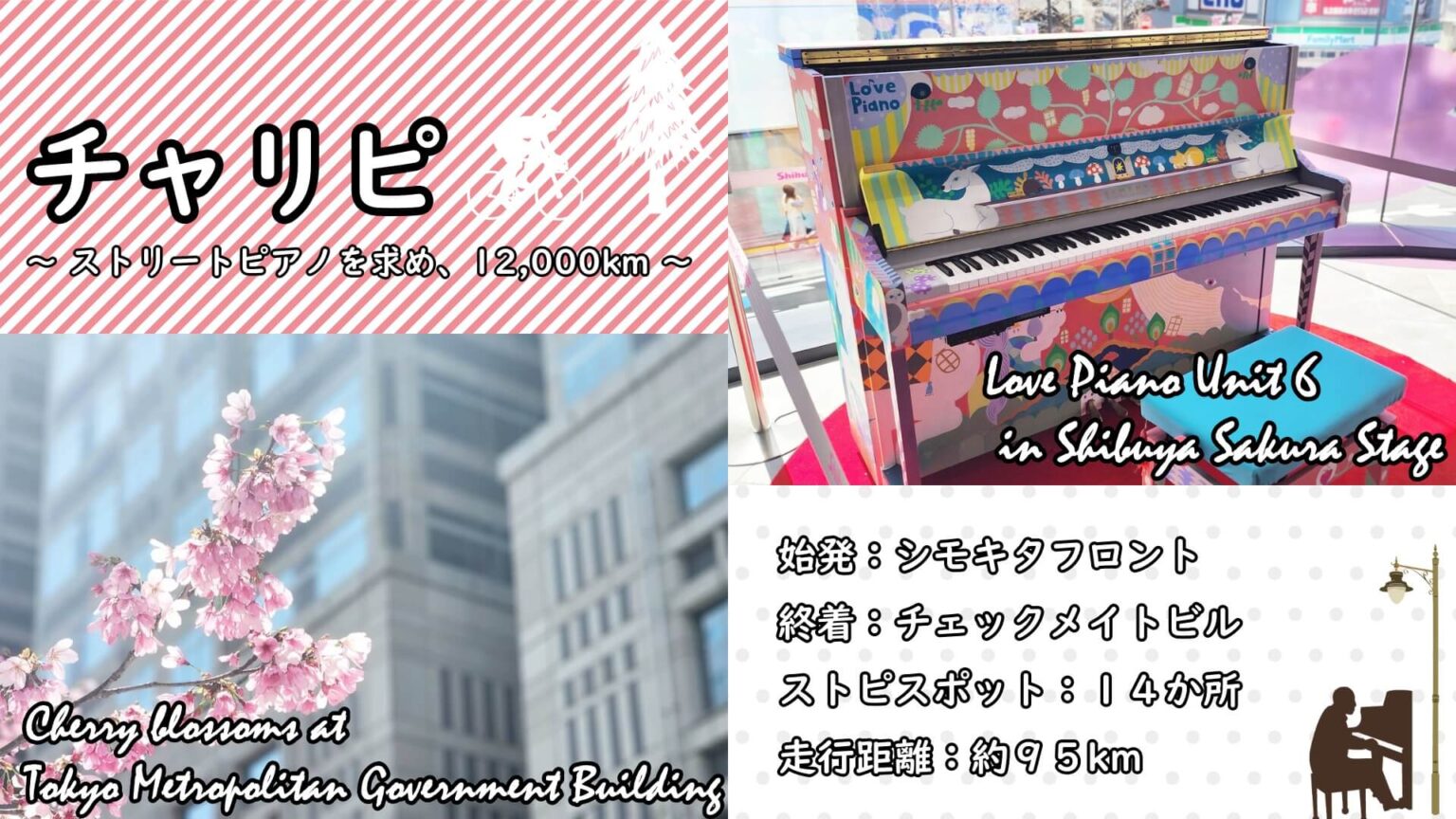 自転車でストリートピアノ巡り25 新規3か所：豊洲→上野駅→サンシャインシティの旅 - Stopi-Japan.com♪